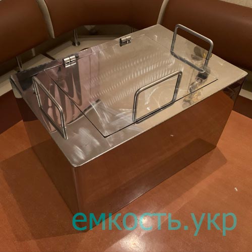 Бак с крышкой из пищевой нержавейки 33 литры